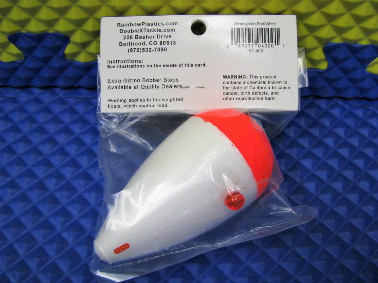 Rainbow Plastics Super Float  Red/White Double X Tackle SF-400