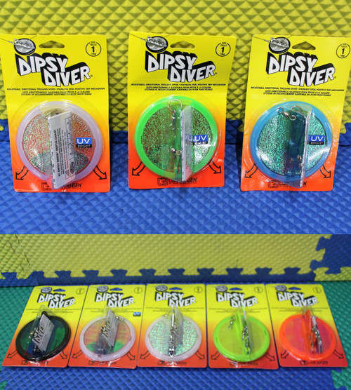 Luhr Jensen Dipsy Divers Size 1 5560-001 UV BRIGHT Series CHOOSE