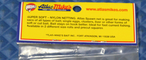  Atlas Mike's Spawn Net 3" x 3" Squares Super Soft CHOOSE YOUR COLOR!