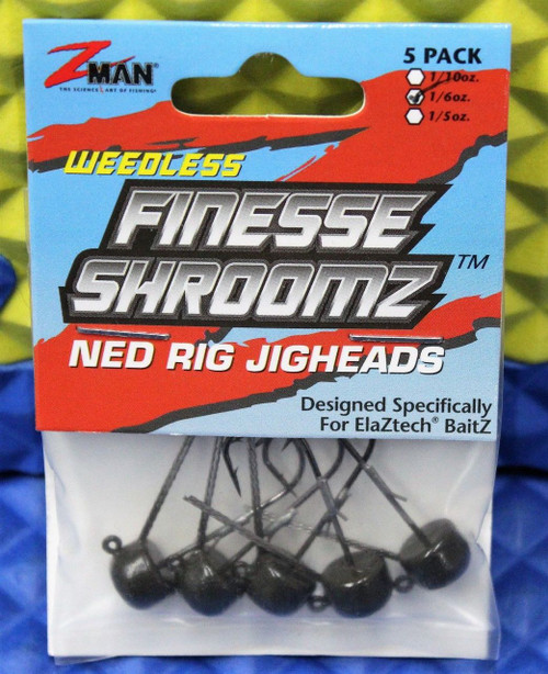 Z-MAN Finesse ShroomZ 1/6oz Ned Rig Jig Heads 5 Pack FJH16-PK5