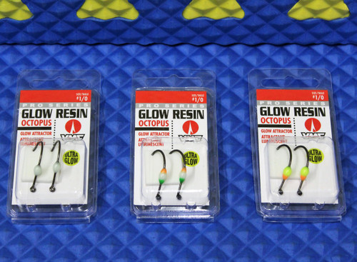 Pro Series Glow Resin Octopus Bead And Hook Size 1/0 By Rapala CHOOSE YOUR COLOR!