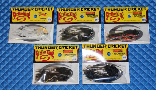 Strike King Thunder Cricket With Jungle Flipping Hook TCVSJ38 3/8 Oz.  CHOOSE YOUR COLOR!