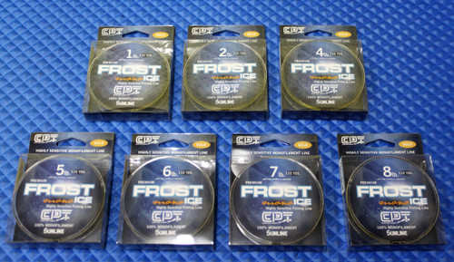 Clam Premium Frost Ice Fishing Line 100% Monofilament 110 YDS Gold CHOOSE YOUR LINE WEIGHT!