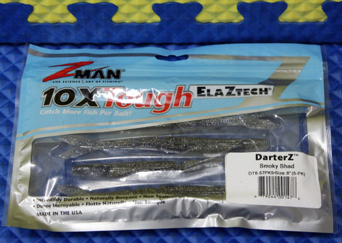 Z-MAN 10XTough ELAZTECH DarterZ Size 6" DT6-PK5 (5-PK) CHOOSE YOUR COLOR!