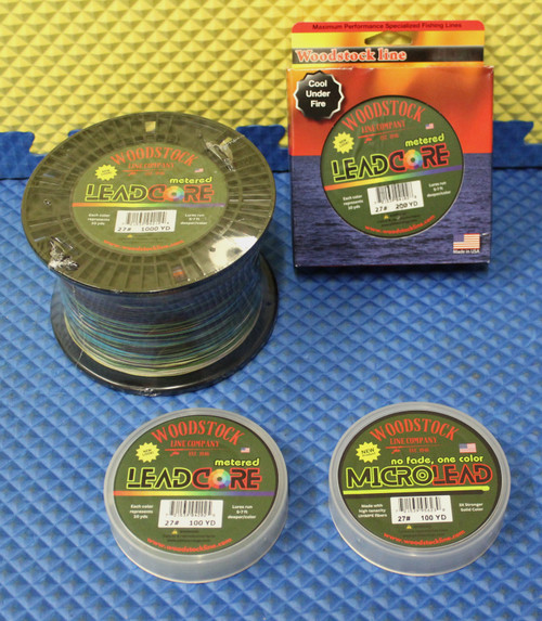 Woodstock Line Company Lead Core Line Metered OR One Color CHOOSE YOUR PRODUCT AND LENGTH!