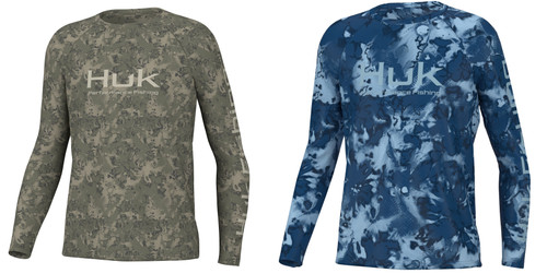 HUK Pursuit Fin Flats Long Sleeve Youth Shirt H7120080- CHOOSE YOUR COLOR AND SIZE!