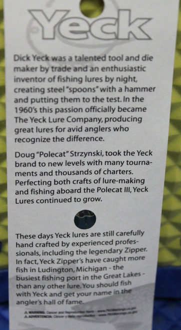 Yeck Zipper Series Lure Trolling Spoon Super UV Glow YG 66 CHOOSE YOUR  COLOR!