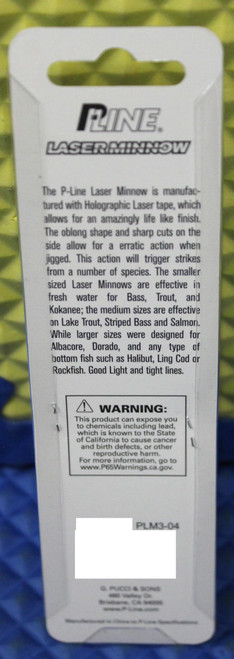 P-Line Laser Minnow 3 OZ  PLM3-  CHOOSE YOUR COLOR!