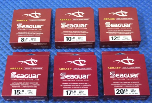 Seaguar ABRAZX 100% Fluorocarbon 200YDS AX200- CHOOSE YOUR  LINE WEIGHT!