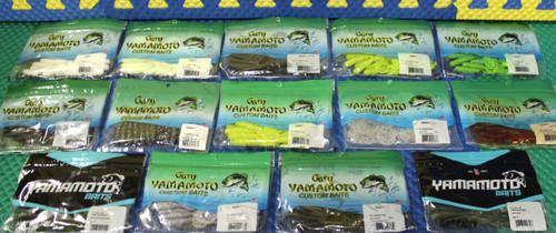 Gary Yamamoto Grub 4" Single Tail Soft Bait 20 Pack 40-20 Series CHOOSE YOUR COLOR!!