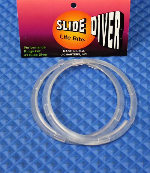 Twin Ring Set #2 Clear: This kit contains 2 small clear rings for the number 1 (large) slide diver. (UPC: 76475003107)