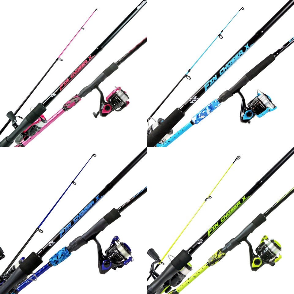 Okuma Fin Chaser X Spinning Combo 2025 Spooled 2 Piece FNX- CHOOSE YOUR ...