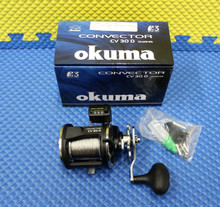 Okuma Convector CV 30D Line Counter Reel Pre-spooled With 600 FT 30 LB  Wire, 150 YDS 20 LB Mono Backing