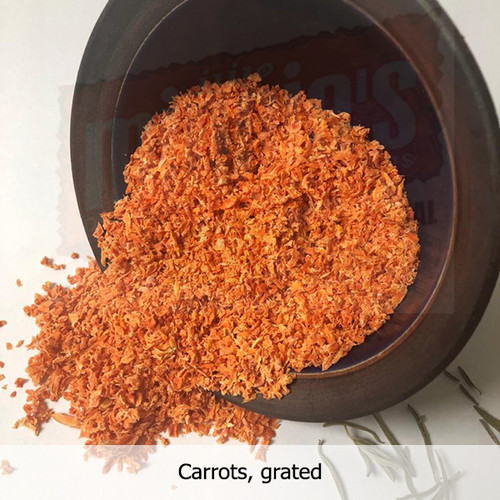Dried Carrots Grated, solar dried, no preservatives, all natural 75g