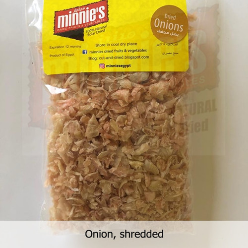 Dried Onion Shredded, solar dried, no preservatives, all natural 75g