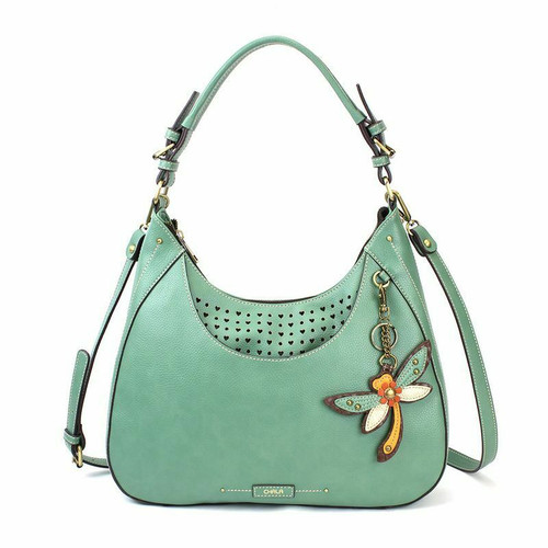 New Chala Sweet Tote Hobo Teal Green gift Crossbody Shoulder DRAGONFLY gift