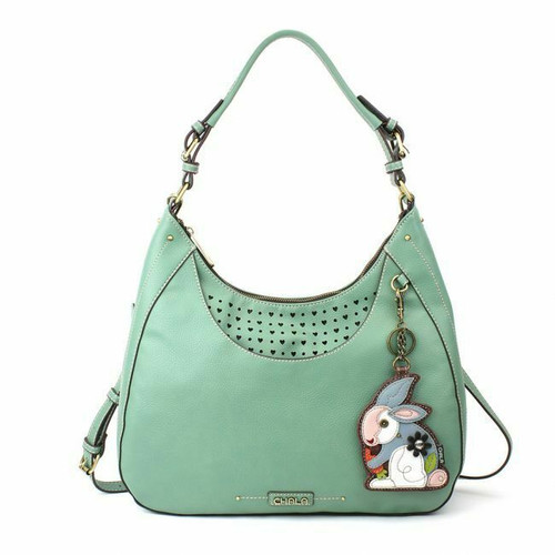 New Chala Sweet Tote Hobo Teal Green Crossbody Shoulder RABBIT Coin Purse gift