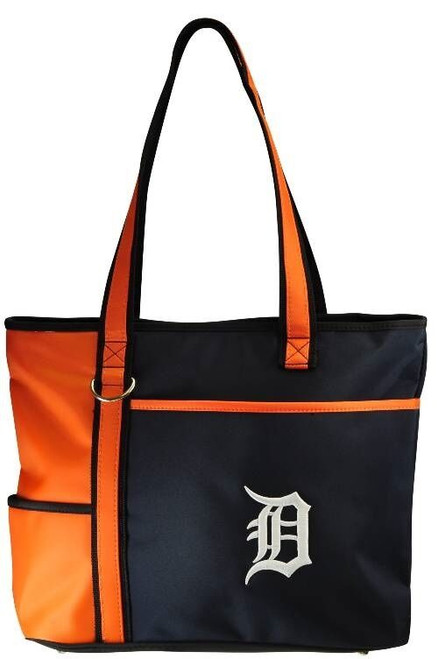 New MLB Carryall Tote Bag Purse Licensed DETROIT TIGERS Embroidered Logo 