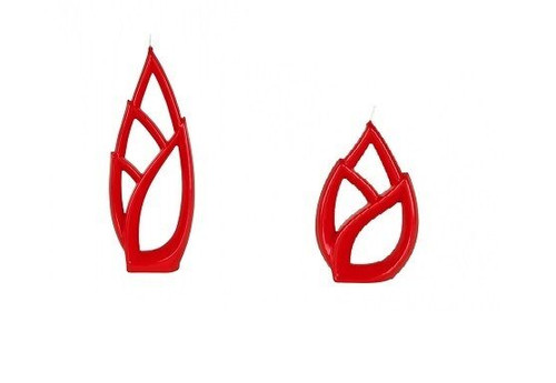 New Alusi Set of 2 LIVIA Candles Petit & Grande RED Gift Multi Flame Holiday