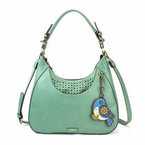 New Chala Sweet Tote Hobo Teal Green gift Crossbody Shoulder Bag BLUE BIRD