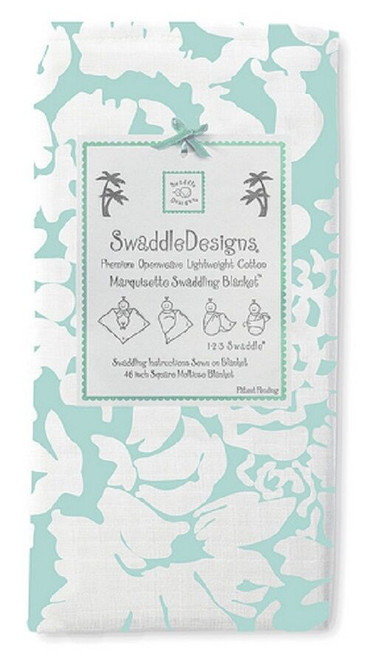 New SwaddleDesigns Marquisette  Swaddling Blanket LUSH SEA CRYSTAL Green gift