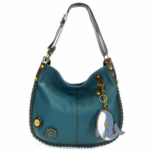 New Chala CONVERTIBLE Hobo Large Tote Bag WHLE Vegan Leather Navy Blue gift 