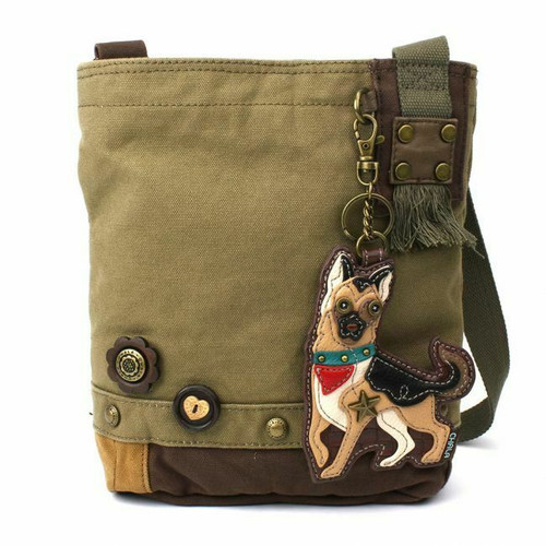 New Chala Crossbody Messenger Olive Green Bag Canvas GERMAN SHEPHERD Dog gift