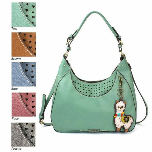 Chala Sweet Tote Hobo Teal Green Crossbody Shoulder Bag LLAMA Convertible New