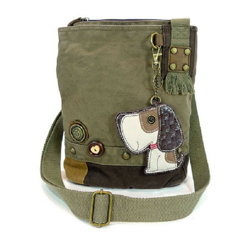 New Chala Handbag Patch Crossbody TOFFY DOG Olive Green Bag Canvas gift