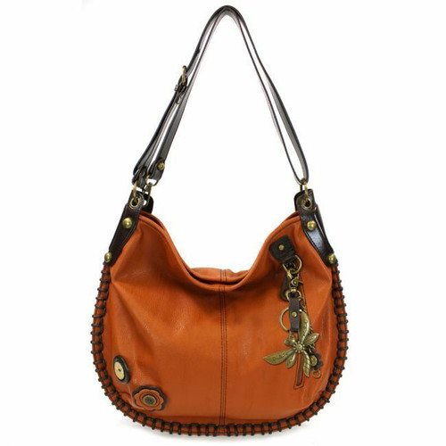 Neuf Chala Hobo Bandoulière Grand Sac Métal Libellule Orange Convertible