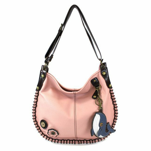 Neuf Chala Hobo Bandoulière Grand Sac Fourre-Tout Baleine Vegan Cuir Rose