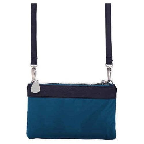 Neu Baggallini Tessa Clutch Umhänge- Convertible Tasche Smaragd Blau Leicht