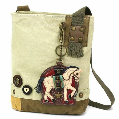 Nuevo Chala Bolso Parche Cruzado Caballo Lona Regalo Escuela Viaje Beige Arena