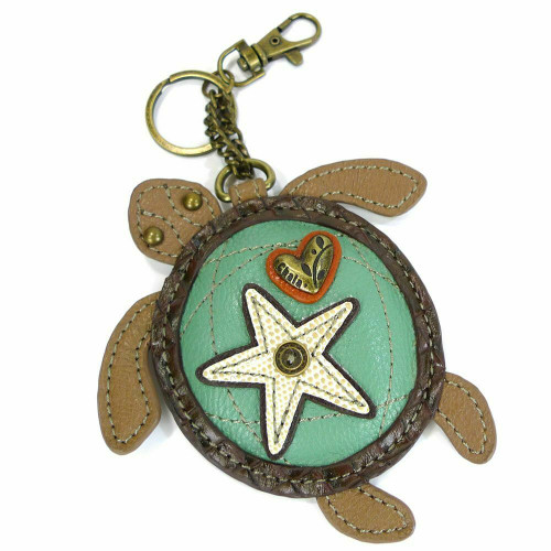 New Chala Purse Bag Charm Clip On Key Ring Fob SEA TURTLE Coin Purse gift