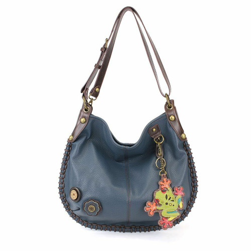 Nuovo Chala Convertible Hobo Grande Borsa Shopper Rana Vegan pelle Blu Navy Gift