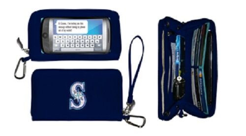 New Touch Screen  Smartphone Deluxe Wallet MLB Licensed SEATTLE MARINERS Blue