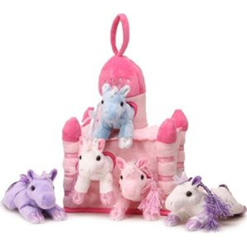 Unipak Plush Toy - HORSES PINK CASTLE HOUSE