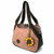 New Chala Bowling Zip Tote Large Bag Rose Pink Pleather SUNFLOWER Coin Purse