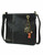 New Chala LASER CUT Crossbody Messenger Bag  Convertible PAW PRINT Black gift