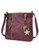New Chala LASER CUT Crossbody Messenger Bag  Convertible Plum Purple TURTLE gift