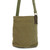 New Chala Handbag Patch Crossbody SLIM CAT  Bag Canvas Olive Green W/ Coin Purse