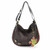 New Chala CONVERTIBLE Hobo Large Tote Bag FROG Pleather Coin Purse Dark Brown