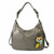 New Chala Sweet Tote Hobo Pewter Grey Gray Crossbody Shoulder Bag OWL Coin Purse
