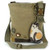 New Chala Handbag Patch Crossbody LAZZY CAT Bag Canvas gift School Olive Green