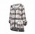 New ShedRain Hi-Lo Packable Rain Jacket Royal Latte BLACK Plaid 7230 Large