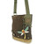 New Chala Patch Crossbody DRAGONFLY Bag Canvas gift Messenger DARK BROWN