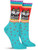 Laurel Burch Women's 1 pair Crew Socks 9-11 Shoe 4-10 POLKA DOT CAT Turquoise