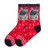 K. Bell Laurel Burch Women's Crew Socks 9-11 POLKA DOT GATOS Cats Red Shoe 4-10