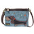 New Chala Mini Crossbody WIENER DOG Bag Pleather Small Purse Convertible BLUE