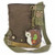 Chala Patch Crossbody Messenger Bag Canvas w/ Coin Purse HEDGEHOG Dark Brown